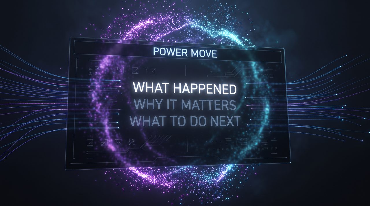 A Power Move panel in THE FANGATE core: what happened, why it matters, what to do next.